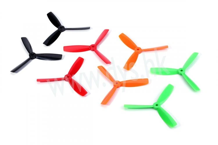DYS 4045 3-Blade Bullnose Props (CW/CCW) 1 Pair (Orange) 3 DYS 4045 3-Blade Bullnose Props (CW/CCW) 1 Pair (Orange)