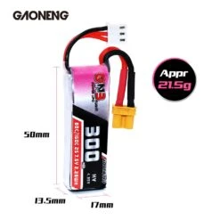 GNB 2S HV 300MAH 7.6V 80/160C LIPO BATTERY -Airplanes Store 2S 300mah 7 6v 80C high voltage