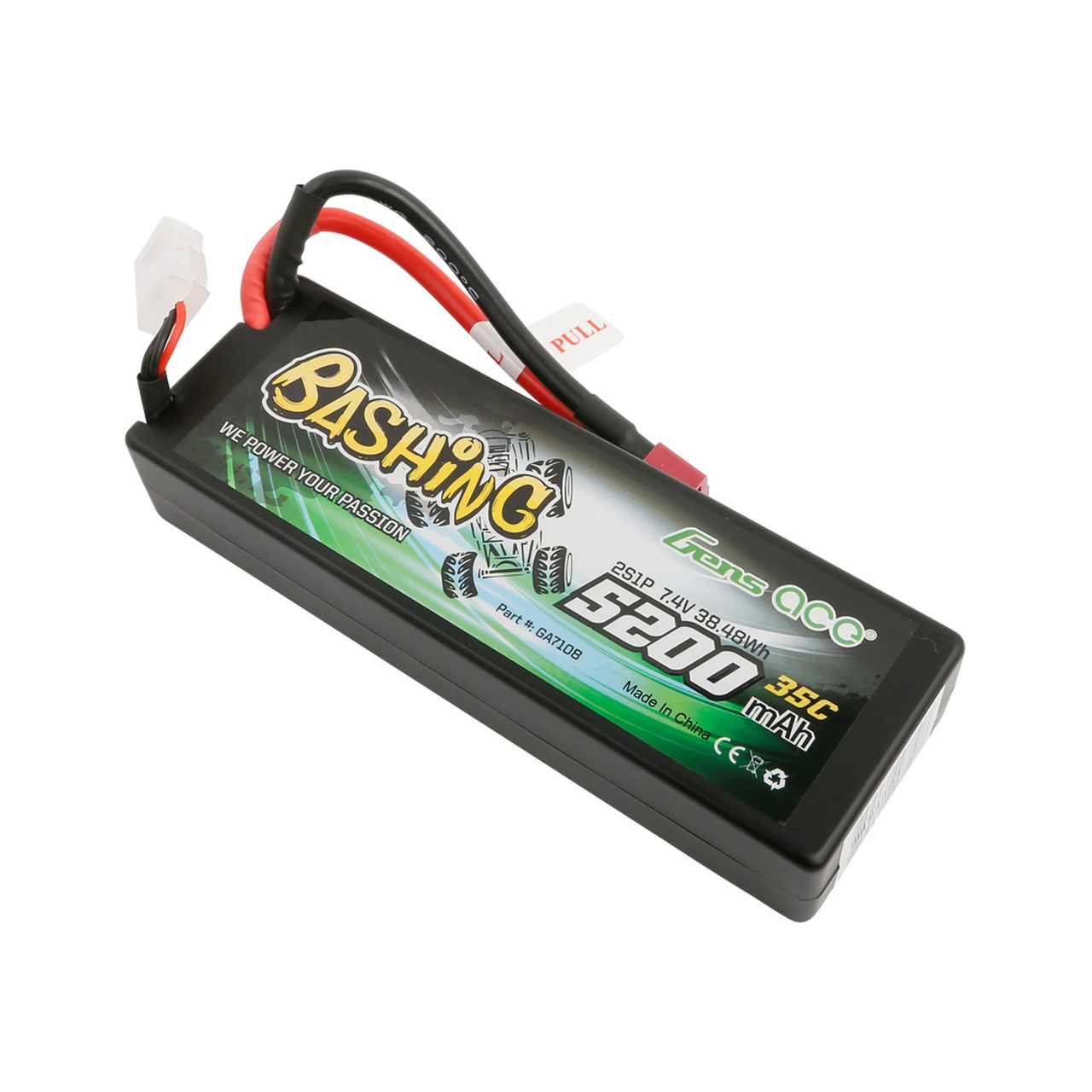 Gens Ace Bashing Series 5200mAh 7.4V 2S1P 35C Car Lipo Battery Pack Hardcase 24# With Deans Plug 3 Gens Ace Bashing Series 5200mAh 7.4V 2S1P 35C Car Lipo Battery Pack Hardcase 24# With Deans Plug