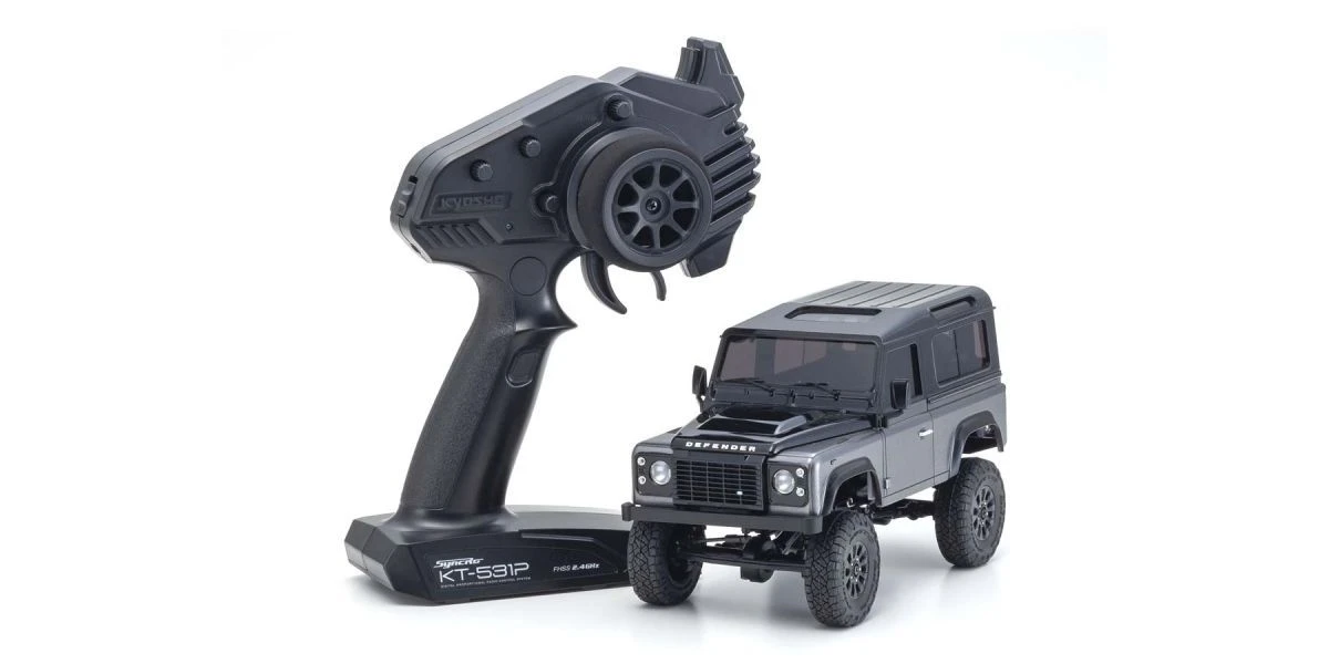 Kyosho 32526GM MINI-Z 4×4 Series Ready Set Land Rover Defender 90 Autobiography Corris Gray / Santorini Black 3 Kyosho 32526GM MINI-Z 4×4 Series Ready Set Land Rover Defender 90 Autobiography Corris Gray / Santorini Black