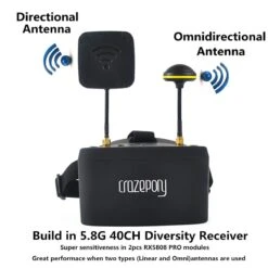 Makerfire EV800D HD FPV Goggles 5.8G 40CH 5 Inch 1280x720 HD Video Headset Built-in DVR With 3.7V 2000mAh Battery For FPV Quadcopter -Airplanes Store 3 baeaa4cb 49ed 43ba ba4c d24ff02851f5 1800x1800