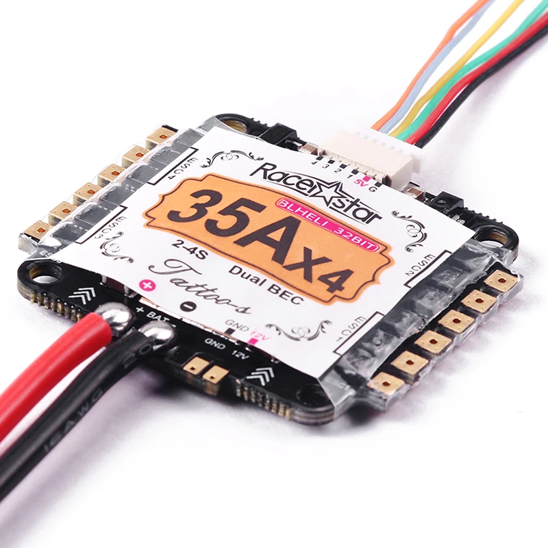 Racerstar Tattoo_S 35A 4-In-1 ESC 2-4S STM32F051/ARM Blheli_32 Dshot1200 Ready Dual BEC 3 Racerstar Tattoo_S 35A 4-In-1 ESC 2-4S STM32F051/ARM Blheli_32 Dshot1200 Ready Dual BEC