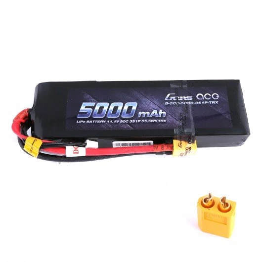 Gens Ace 5000mAh 7.4V 50C 2S1P Short-Size Lipo Battery Pack With XT60 Plug 3 Gens Ace 5000mAh 7.4V 50C 2S1P Short-Size Lipo Battery Pack With XT60 Plug