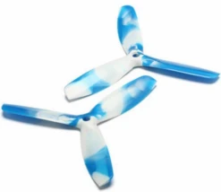 DYS 5050 3-Blade MultiColor Props (CW/CCW) 1 Pair (White Blue)