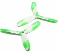 DYS 5050 3-Blade MultiColor Props (CW/CCW) 1 Pair (White Green)