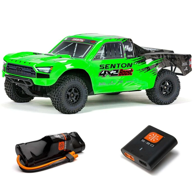 ARRMA 1/10 SENTON 4X2 BOOST MEGA 550 Brushed Short Course Truck RTR With Battery & Charger, Green 3 ARRMA 1/10 SENTON 4X2 BOOST MEGA 550 Brushed Short Course Truck RTR With Battery & Charger, Green