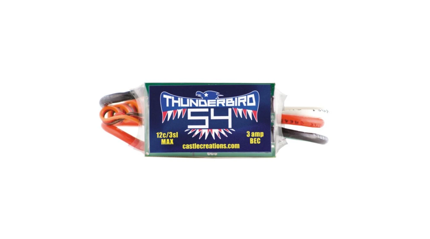 Castle Creations Thunderbird Brushless ESC, 54-Amp 3 Castle Creations Thunderbird Brushless ESC, 54-Amp
