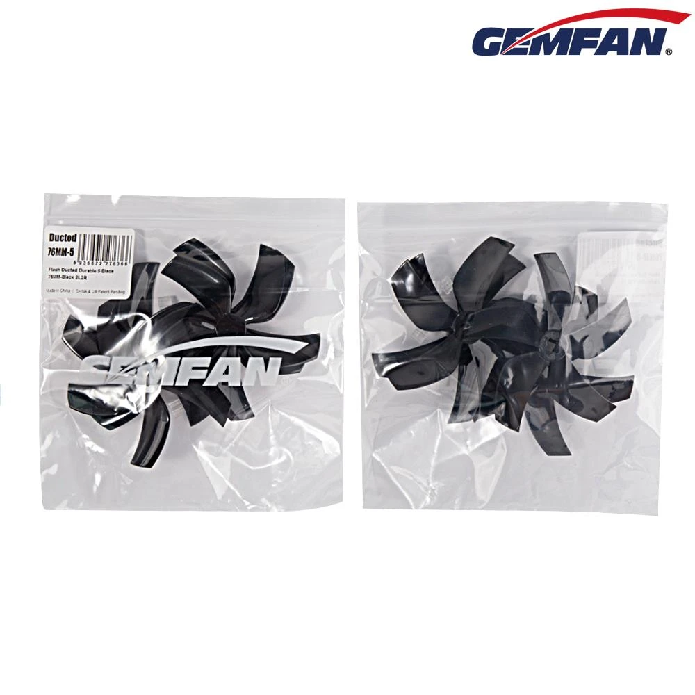 GEMFAN D76 DUCTED 5-BLADE 76MM CINEWHOOP PROP - Black 6 GEMFAN D76 DUCTED 5-BLADE 76MM CINEWHOOP PROP - Black - Image 4