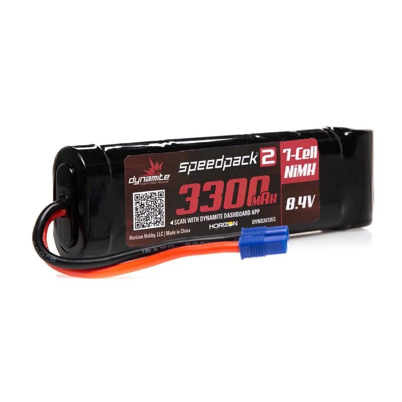 Dynamite 8.4V 3300mAh 7-Cell Speedpack2 Flat NiMH Battery: EC3 3 Dynamite 8.4V 3300mAh 7-Cell Speedpack2 Flat NiMH Battery: EC3