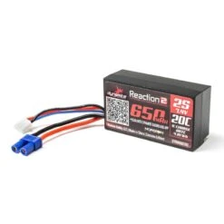 Dynamite 7.4V 650mAh 2S 20C Hardcase LiPo Battery: EC2