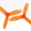 DYS 30453 3-Blade Translucent M2 Screw Hole And 1.5mm Shaft Hole (CW/CCW) 1 Pair (Orange) -Airplanes Store DYS XT3045S propeller 3 inch fpv racing orange