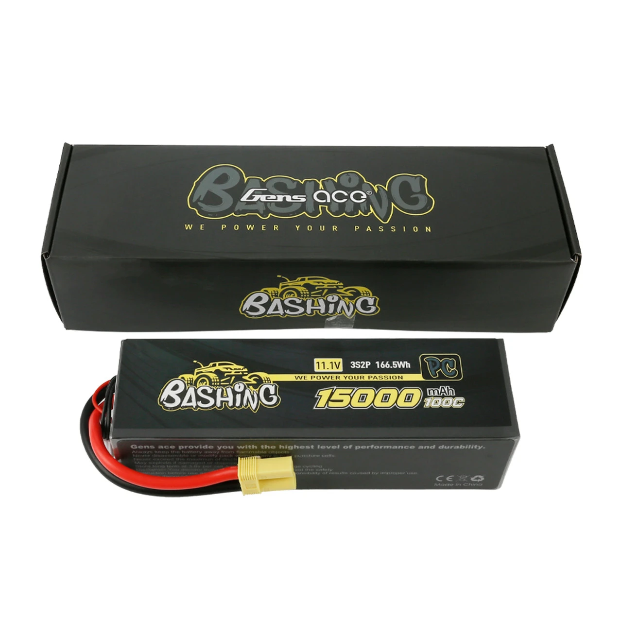 Gens Ace Bashing Pro 11.1V 100C 3S2P 15000mah Lipo Battery Pack With EC5 Plug For Arrma 4 Gens Ace Bashing Pro 11.1V 100C 3S2P 15000mah Lipo Battery Pack With EC5 Plug For Arrma - Image 2