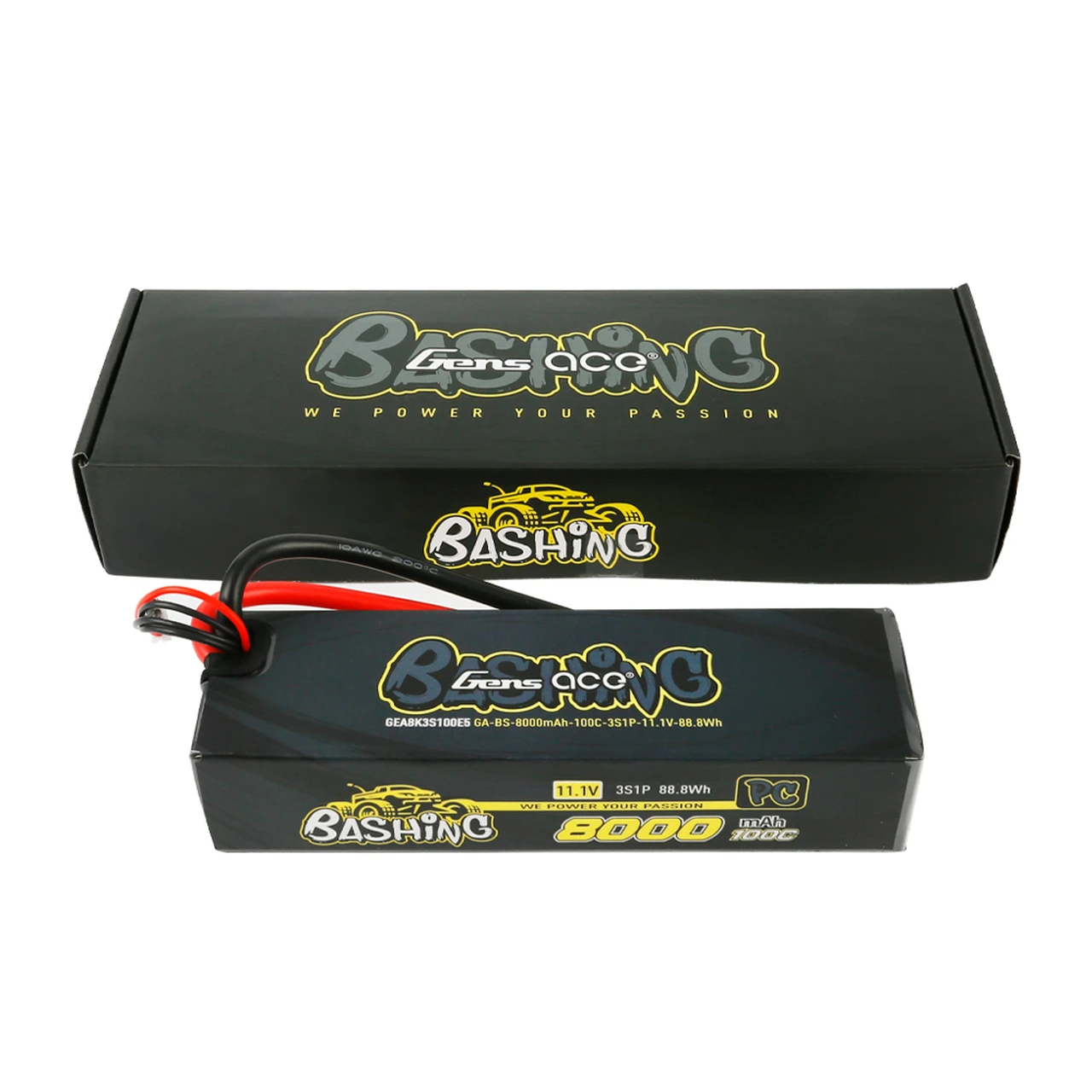Gens Ace Bashing Pro 11.1V 100C 3S 8000mah Lipo Battery Pack With EC5 Plug For Arrma 3 Gens Ace Bashing Pro 11.1V 100C 3S 8000mah Lipo Battery Pack With EC5 Plug For Arrma