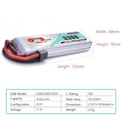 GNB 3S 3300mah 90C LIPO BATTERY -Airplanes Store GNB GAONENG 3S 3300mah 11 1V LiPo4