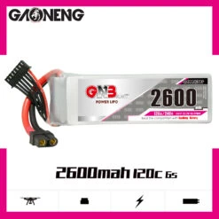 GNB 6S 22.2V 2600mAh 120C XT60 LiPo Battery