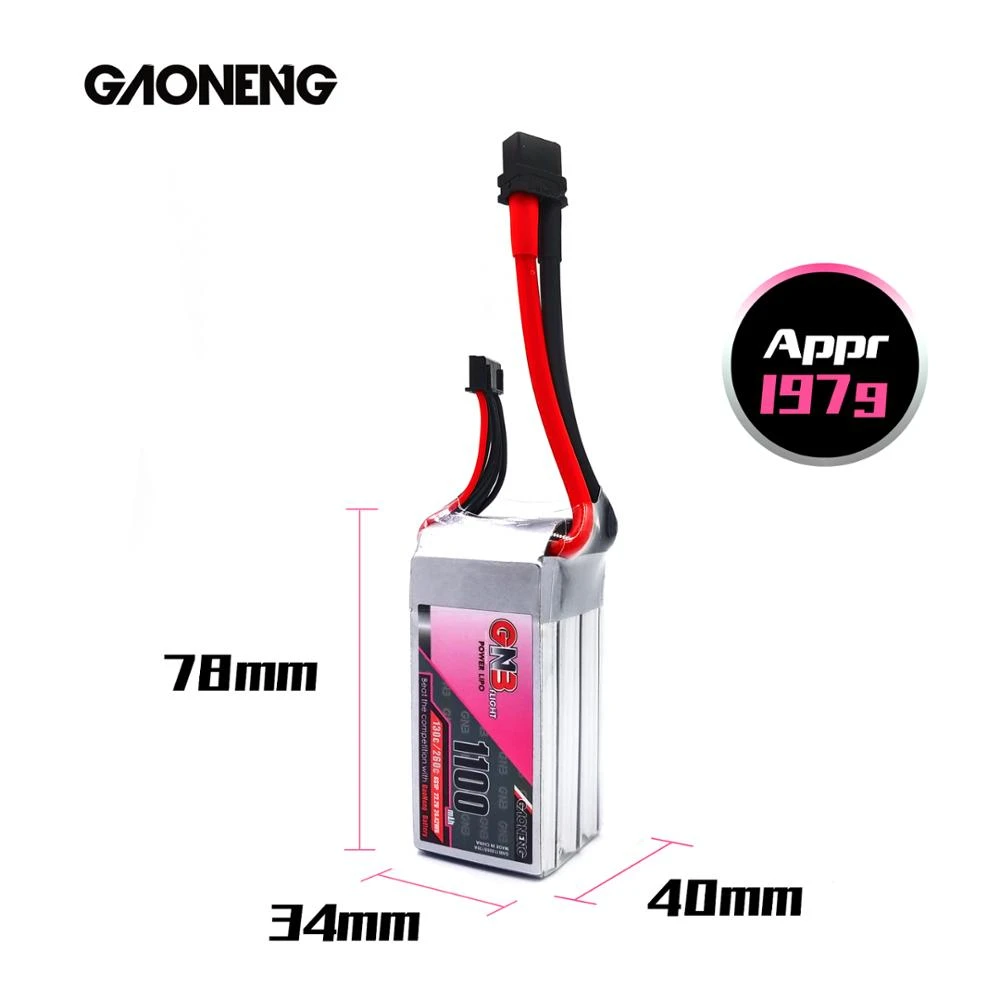 GNB 6S 1100MAH 22.2V 130/260C LIPO BATTERY 6 GNB 6S 1100MAH 22.2V 130/260C LIPO BATTERY - Image 4