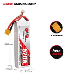 GNB 3S 5200MAH 11.1V 110/220C LIPO BATTERY -Airplanes Store Hefb8c1cac795413f8d7e46057015d628n