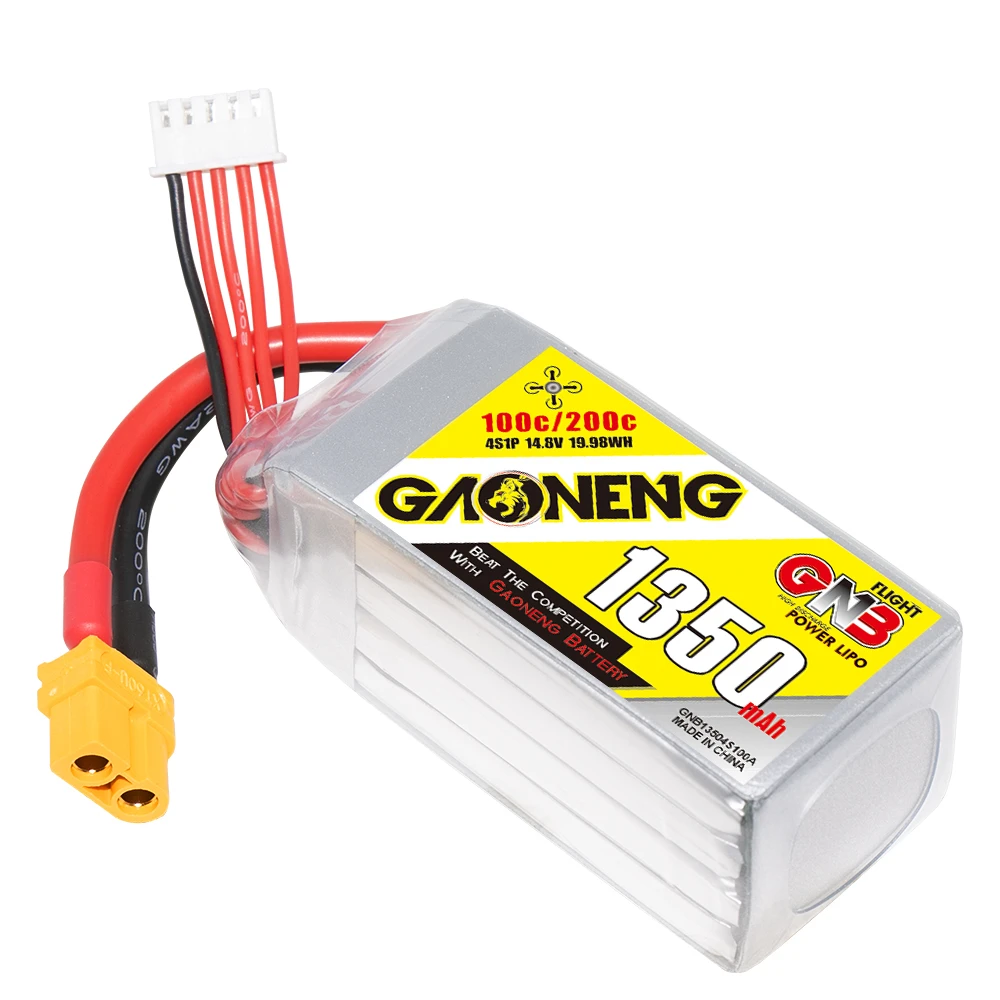 GNB 4S 1350MAH 14.8V 100C/200C LIPO BATTERY 4 GNB 4S 1350MAH 14.8V 100C/200C LIPO BATTERY - Image 2