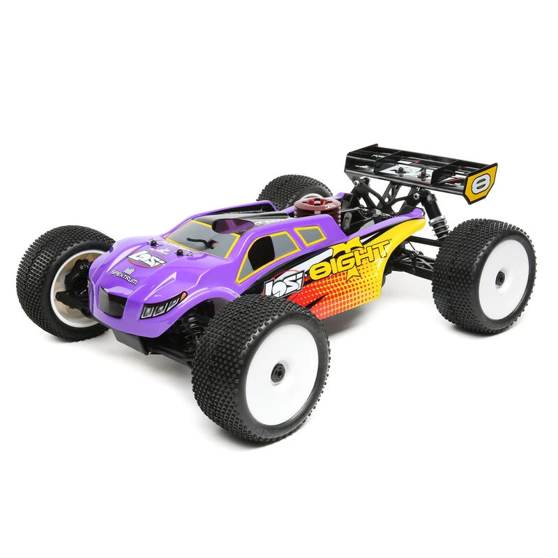 Losi 1/8 8IGHT-T 4WD Truggy Nitro RTR, Purple/Yellow 3 Losi 1/8 8IGHT-T 4WD Truggy Nitro RTR, Purple/Yellow
