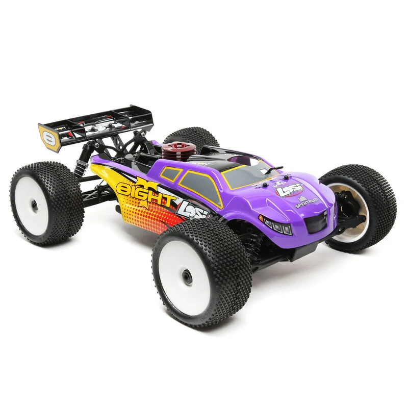 Losi 1/8 8IGHT-T 4WD Truggy Nitro RTR, Purple/Yellow 4 Losi 1/8 8IGHT-T 4WD Truggy Nitro RTR, Purple/Yellow - Image 2