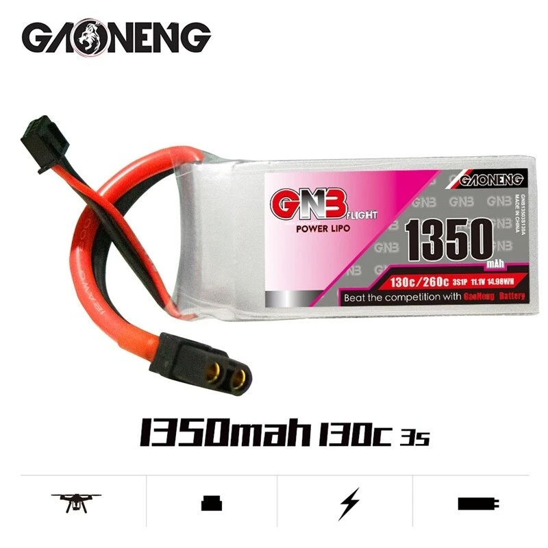 GNB 3S 11.1V 1350mAh 130C XT60 LiPo Battery 3 GNB 3S 11.1V 1350mAh 130C XT60 LiPo Battery