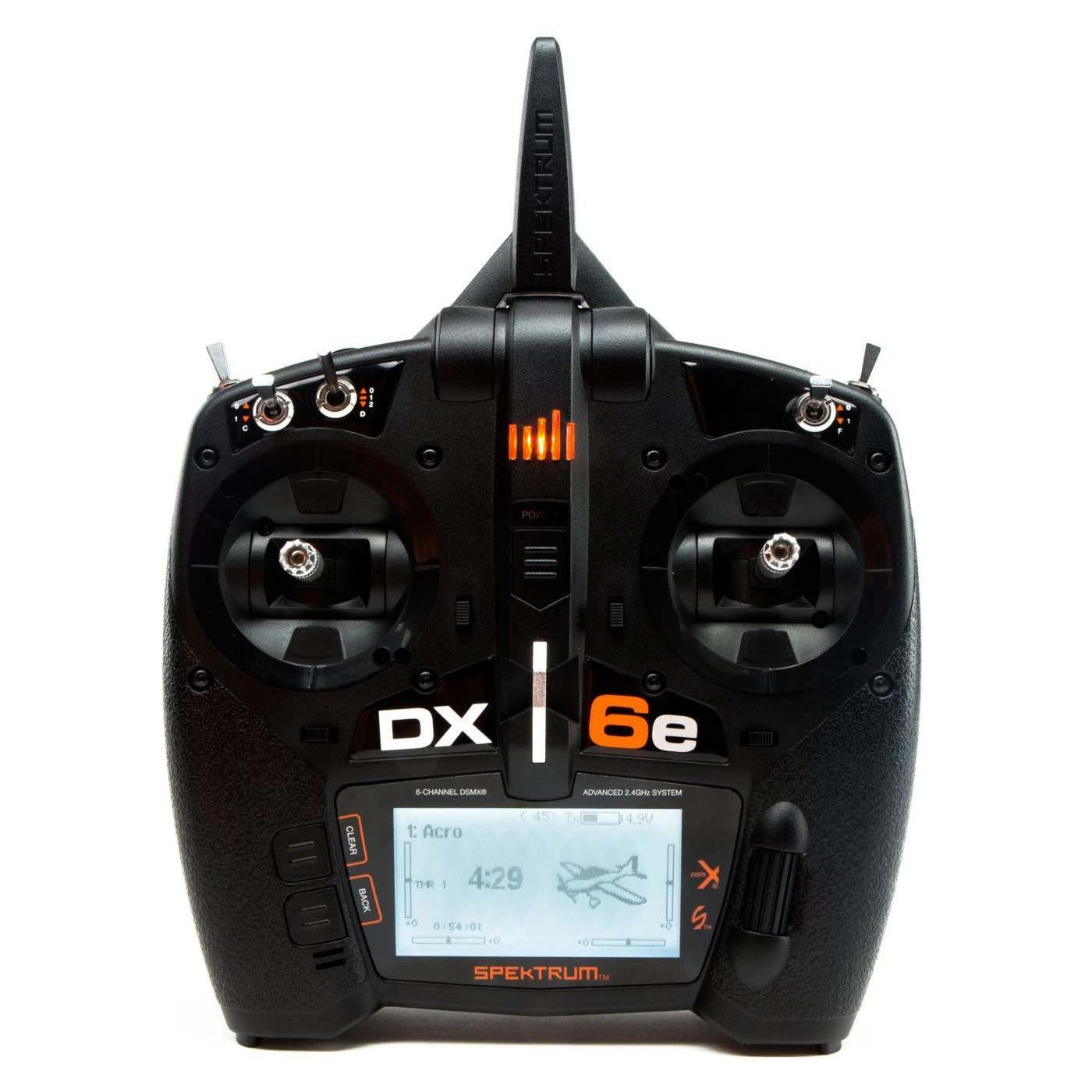 Spektrum DX6e 6-Channel DSMX Transmitter Only 3 Spektrum DX6e 6-Channel DSMX Transmitter Only