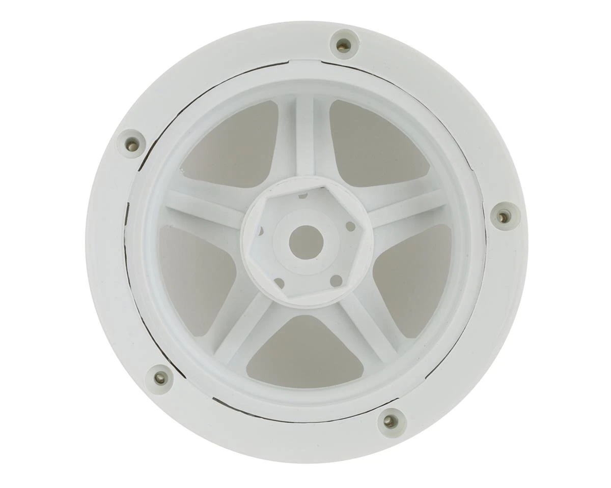 DS Racing Drift Element 5 Spoke Drift Wheels (Triple White W/Black Rivets) (2) (Adjustable Offset) W/12mm Hex 4 DS Racing Drift Element 5 Spoke Drift Wheels (Triple White W/Black Rivets) (2) (Adjustable Offset) W/12mm Hex - Image 2