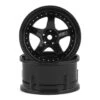 DS Racing Drift Element 5 Spoke Drift Wheels (Triple Black W/Silver Rivets) (2) (Adjustable Offset) W/12mm Hex -Airplanes Store dsc de 006