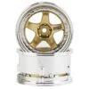 DS Racing Drift Element 5 Spoke Drift Wheels (Gold & Chrome) (2) (Adjustable Offset) W/12mm Hex 2 DS Racing Drift Element 5 Spoke Drift Wheels (Gold & Chrome) (2) (Adjustable Offset) W/12mm Hex -Airplanes Store dsc de 017