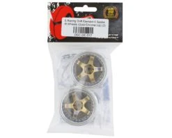 DS Racing Drift Element 5 Spoke Drift Wheels (Gold & Chrome) (2) (Adjustable Offset) W/12mm Hex -Airplanes Store dsc de 017 3