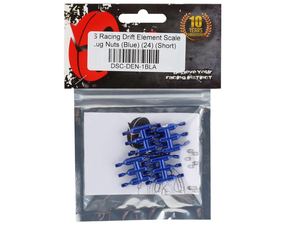 DS Racing Drift Element Scale Lug Nuts (Blue) (24) (Short) 4 DS Racing Drift Element Scale Lug Nuts (Blue) (24) (Short) - Image 2