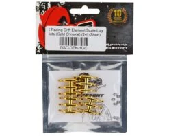 DS Racing Drift Element Scale Lug Nuts (Gold Chrome) (24) (Short) -Airplanes Store dsc den 1gc 1