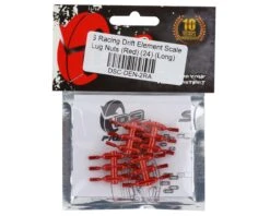 DS Racing Drift Element Scale Lug Nuts (Red) (24) (Long) -Airplanes Store dsc den 2ra 1