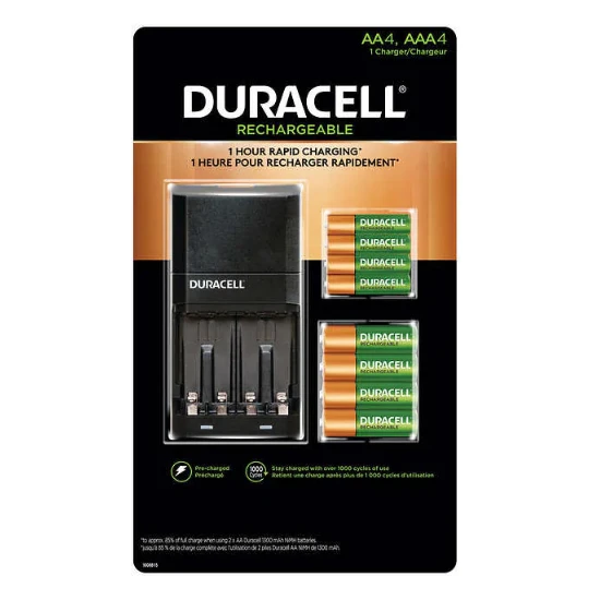 Duracell Ion Speed 4000 Charger Kit With 4 × AA Batteries And 4 × AAA Batteries 3 Duracell Ion Speed 4000 Charger Kit With 4 × AA Batteries And 4 × AAA Batteries