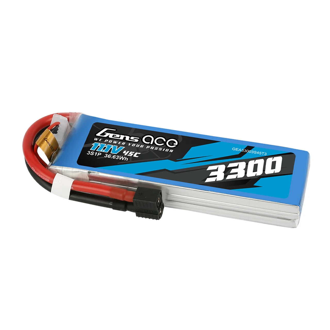 Gens Ace 3300mAh 45C 3S1P 11.1V Lipo Battery Pack With EC3 And Deans Adapter 3 Gens Ace 3300mAh 45C 3S1P 11.1V Lipo Battery Pack With EC3 And Deans Adapter