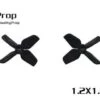 HQ Micro Whoop 1.2x1.2x4 0.8mm Shaft (31mm) - Black -Airplanes Store hqprop 12x12x4 micro whoop 31mm prop 08b