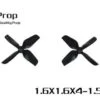 HQ Micro Whoop 1.6x1.6x4 1.5mm Shaft (40mm) - Black -Airplanes Store hqprop 16x16x4 micro whoop 40mm prop 15mmb