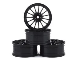 MST 24mm LM Wheel (Black) (4) (0mm Offset) W/12mm Hex