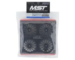 MST 24mm LM Wheel (Black) (4) (0mm Offset) W/12mm Hex -Airplanes Store mxs 832502bk 3