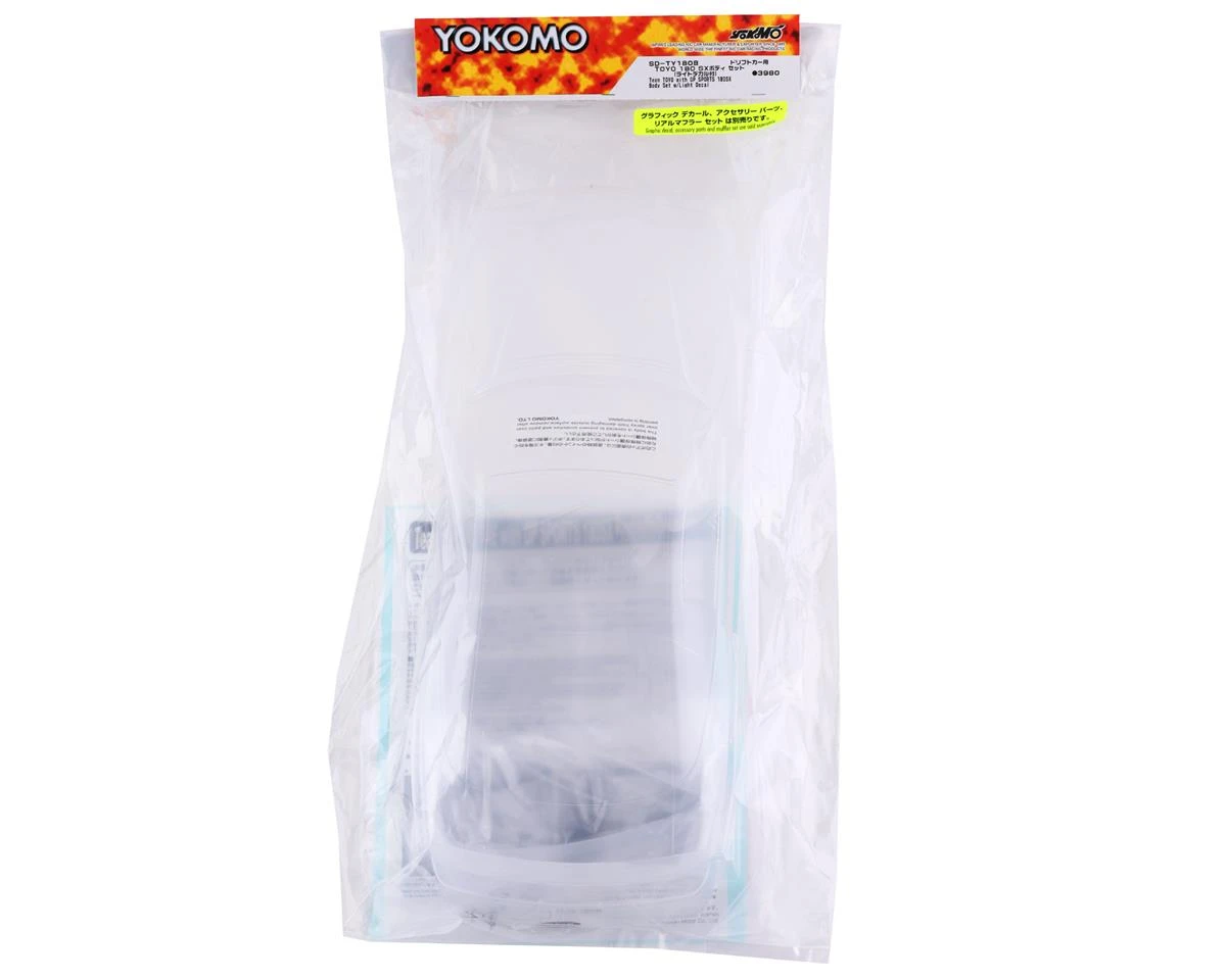 Yokomo Team TOYO Tires Drift GP Sports 180SX 1/10 Drift Body Set (Clear) 6 Yokomo Team TOYO Tires Drift GP Sports 180SX 1/10 Drift Body Set (Clear) - Image 4